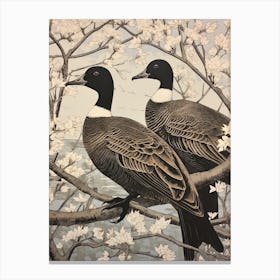 Art Nouveau Birds Poster Goose  1 Canvas Print