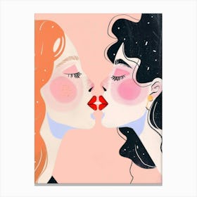 Two Women Kissing 24 Canvas Print