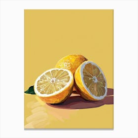 Lemons Minimalism Canvas Print
