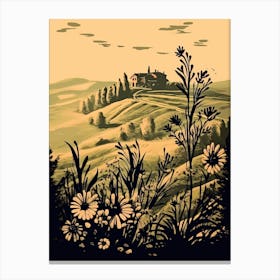 Tuscany, Flower Collage 0 Canvas Print