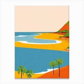 Anjuna Beach Goa India Midcentury Canvas Print