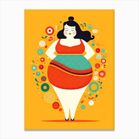 Serene Body Positivity Journey Canvas Print