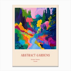 Colourful Gardens Butchart Gardens Canada 2 Red Poster Canvas Print