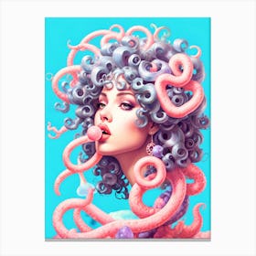 Octopus Girl Canvas Print