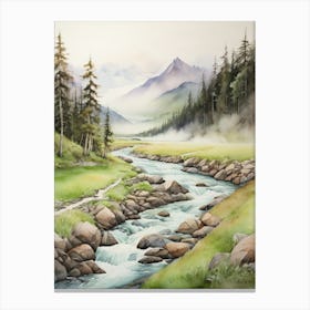 River In The Mountains.15 Canvas Print