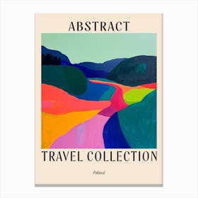 Abstract Travel Collection Poster Poland 1 Canvas Print