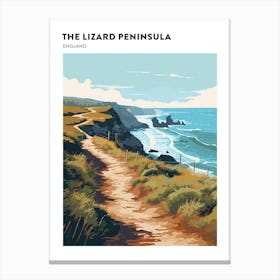 The Lizard Peninsula Coastal Path England 2 Hiking Trail Landscape Poster Canvas Print