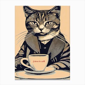 Sophisticated, Stylish Cat Canvas Print