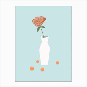 Minimalist Vase Flower Canvas Print