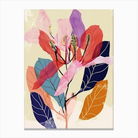 Colourful Flower Illustration Bougainvillea 1 Canvas Print