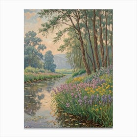 Serene Forest Stream Canvas Print