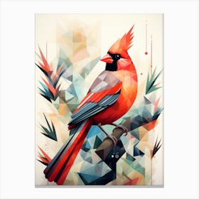 Bird Painting Collage Cardinal 1 Canvas Print