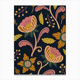 Floral Pattern muted Canvas Print