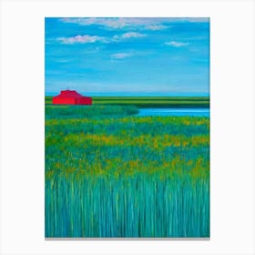 Everglades National Park United States Of America Blue Oil Painting 2  Canvas Print