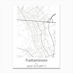 Frattaminore,Italy Minimalist Map Canvas Print