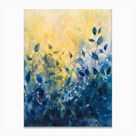 Blue And Yellow Watercolor Painting 1 Canvas Print