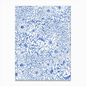 Linear Garden - Blue Canvas Print