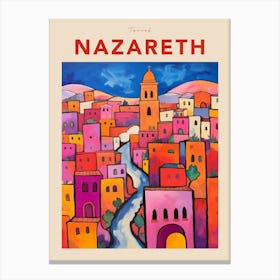 Nazareth Israel 2 Fauvist Travel Poster Canvas Print