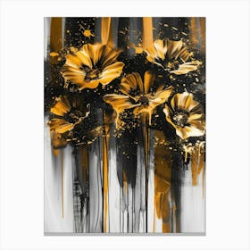 Gold Flowers Canvas Print