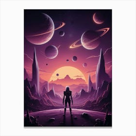 Aliens And Planets Canvas Print