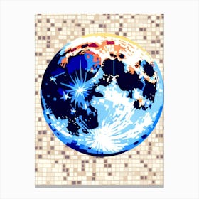 Earth In A Mosaic Canvas Print