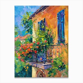 Balcony Painting In Rijeka 4 Canvas Print
