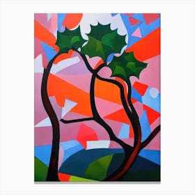 Holly Tree Cubist Canvas Print