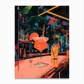 Bar At Night Canvas Print