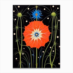 Nigella 4 Hilma Af Klint Inspired Flower Illustration Canvas Print