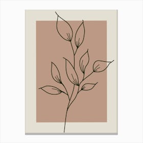 Leaf On A Square Canvas Print