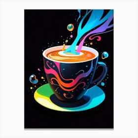 Colorful Cup Of Coffee Canvas Print