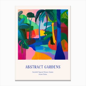 Colourful Gardens Fairchild Tropical Botanic Garden Usa 3 Blue Poster Canvas Print