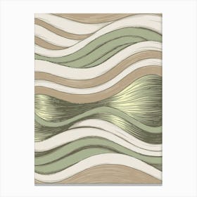 Wavy Wave Pattern Canvas Print