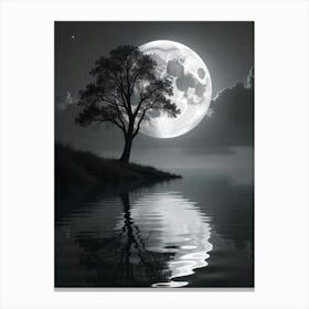 Moonlight Over Water Canvas Print