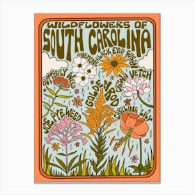 South Carolina Wildflowers Canvas Print