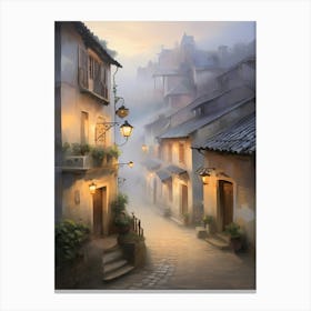 Foggy Street Canvas Print