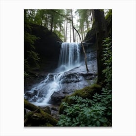 Waterfall In The Woods 4 Canvas Print