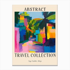 Abstract Travel Collection Poster Caye Caulker Belize 2 Canvas Print