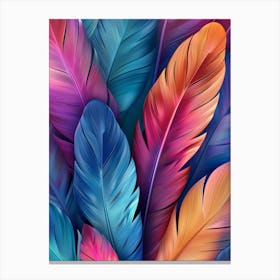 Colorful Feathers 2 Canvas Print