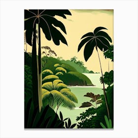 Cocos Island Costa Rica Rousseau Inspired Tropical Destination Canvas Print