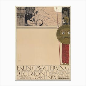 Poster For The 1st Secession Exhibition, Gustav Klimt Canvas Print