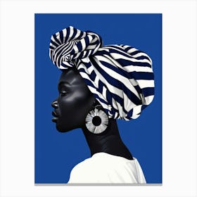 African Woman With Turban 12 Canvas Print