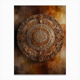 Carved Wooden Shield Canvas Print