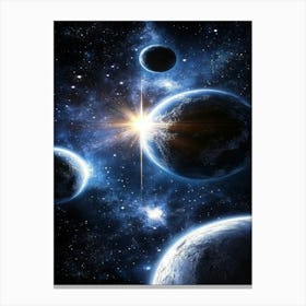 Planets In Space 4 Canvas Print