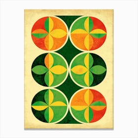 Rasta Circles Canvas Print