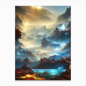 Fantasy Landscape, Fantasy Art, Fantasy Painting, Fantasy Painting, Fantasy Painting, Canvas Print