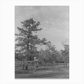 Untitled Photo Possibly Related To Sign Showing Donation Of Land By Land Developing Project, Central New Jersey Canvas Print