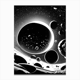 Galaxy Cluster Noir Comic Space Canvas Print