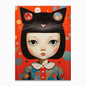 Cat Girl Canvas Print