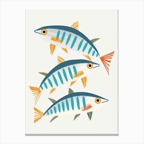 Three Mackerel Canvas Print